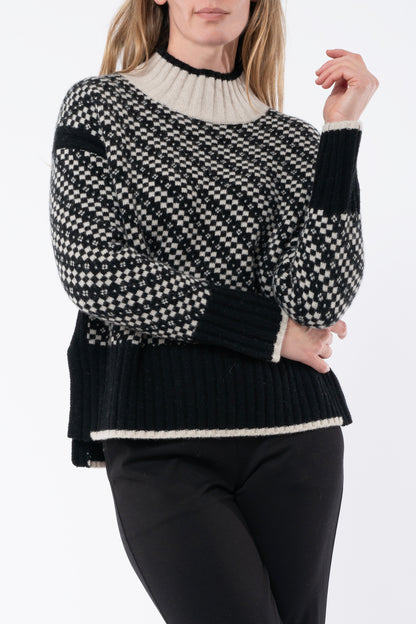 Geo Intarsia Pullover