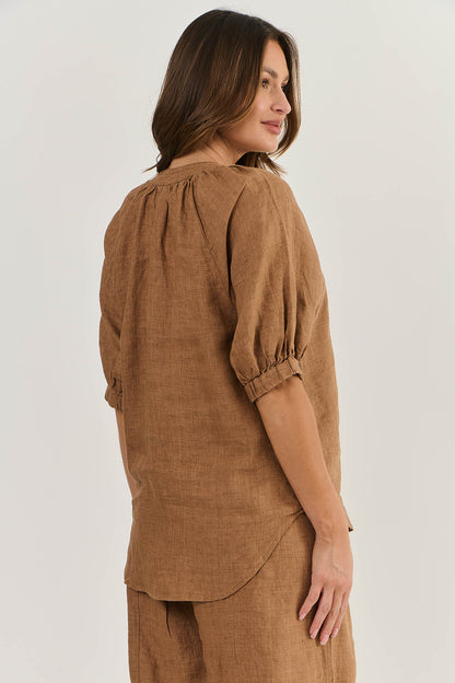 Button Linen Top