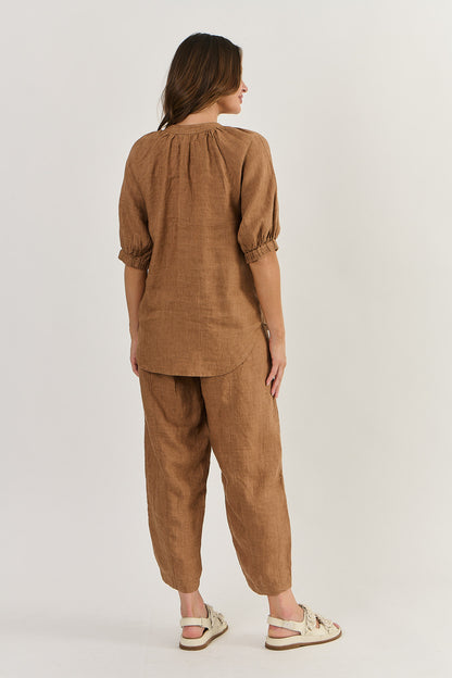 Button Linen Top