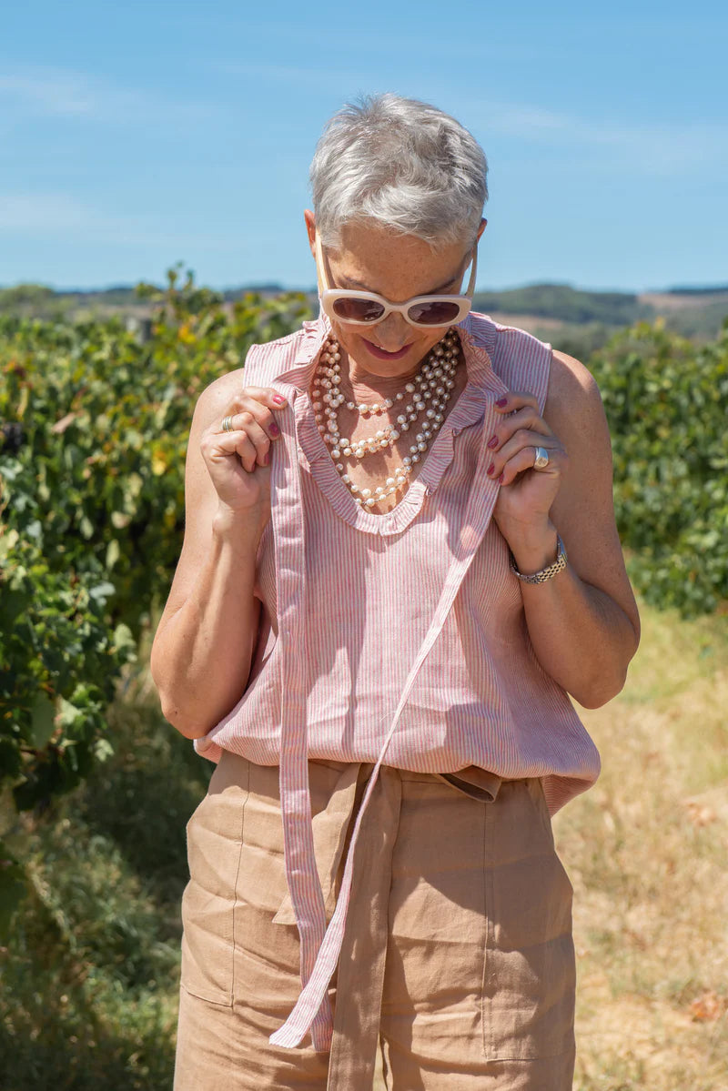 Ruffle Tie Top