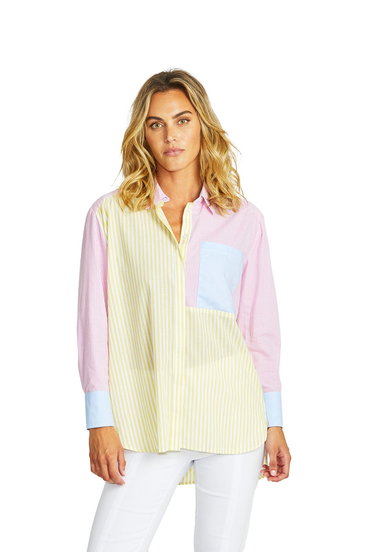 Cruz Spliced Stripe Shirt