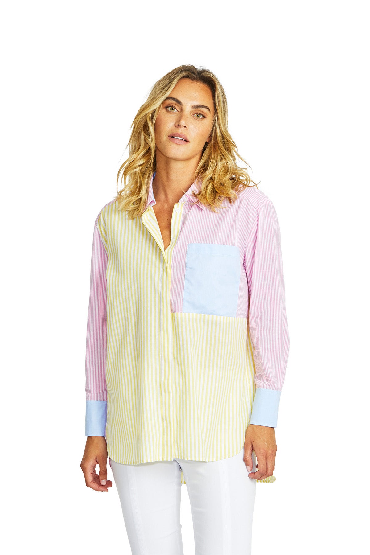 Cruz Spliced Stripe Shirt