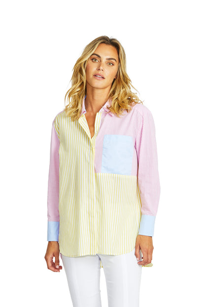 Cruz Spliced Stripe Shirt