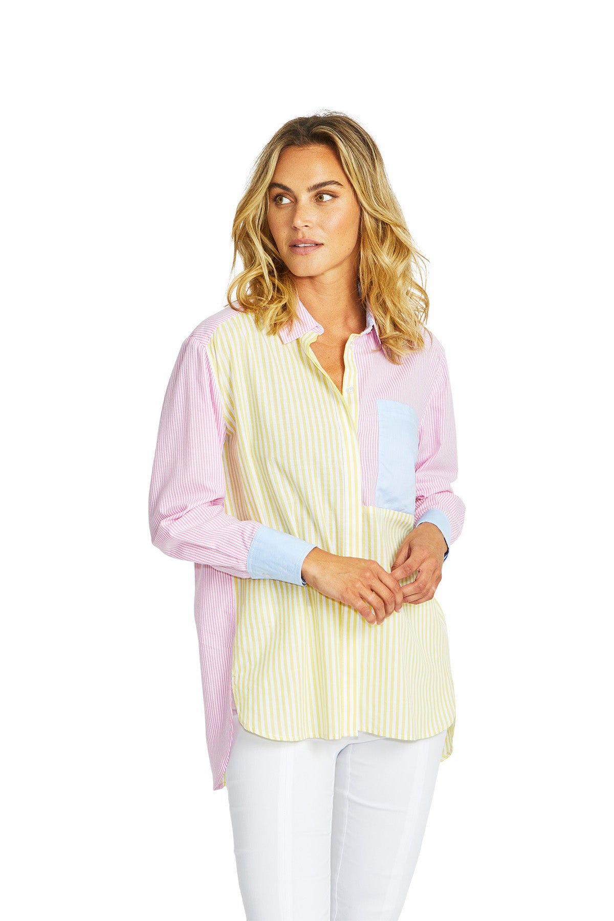 Cruz Spliced Stripe Shirt