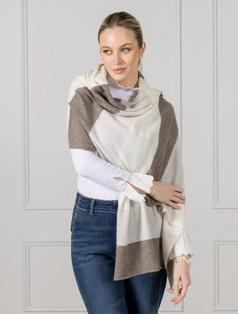 Gelato Cashmere Striped Scarf