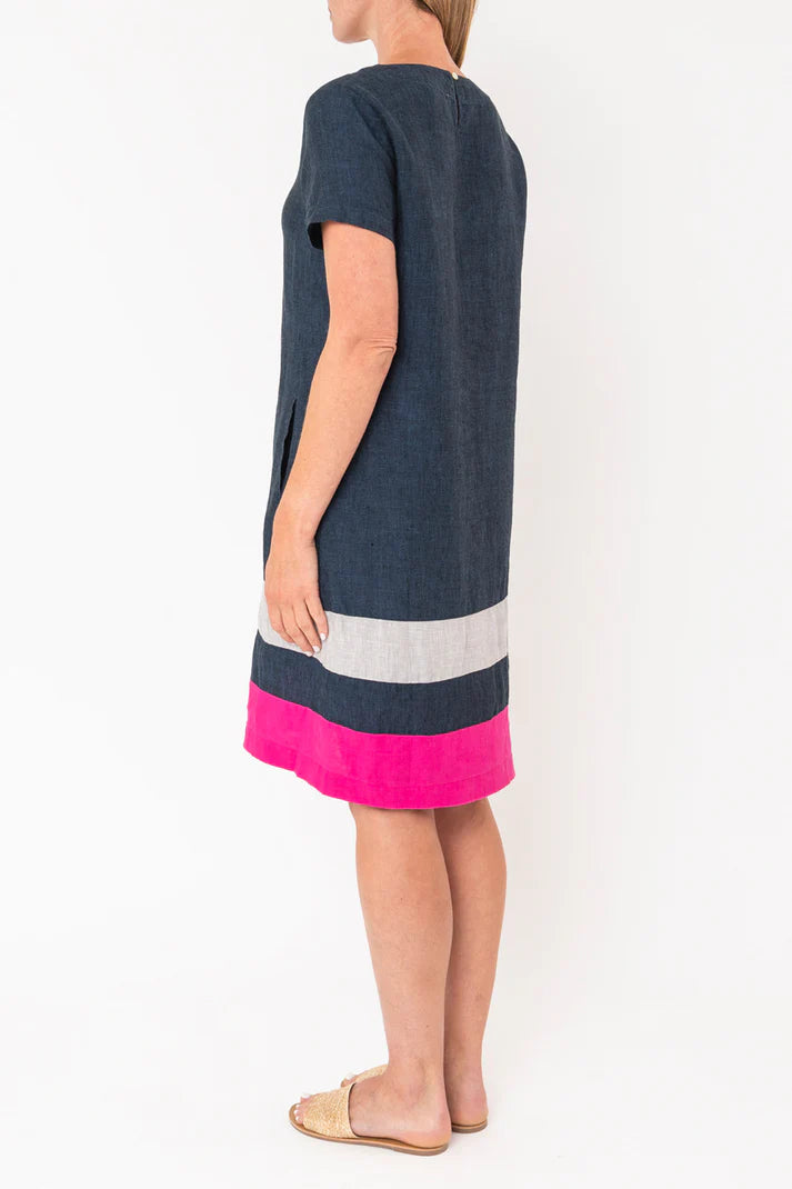 Stripe Contrast Hem Dress